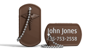 Brown Medical Alert Dog Tag Keychain.png