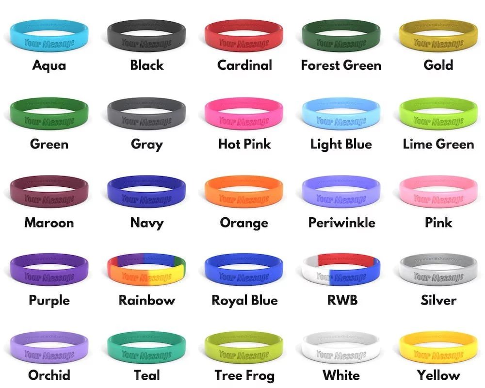 Wristband Color Meanings  Awareness Bracelet Color Meanings