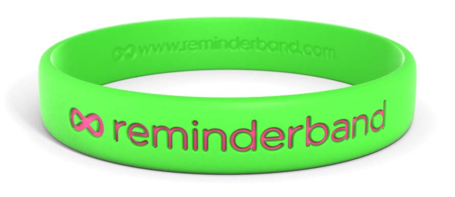 Custom Rubber Wristbands, Green, Classic Color-fill