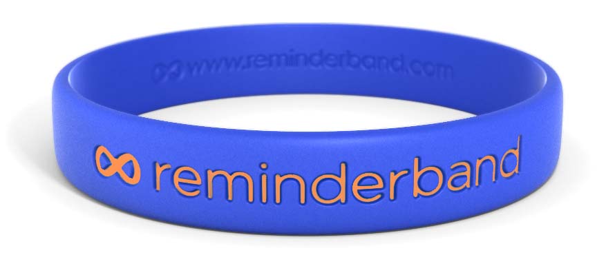 Custom Rubber Wristbands, Royal Blue, Classic Color-fill